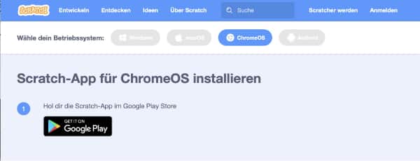 App Chrome OS installieren