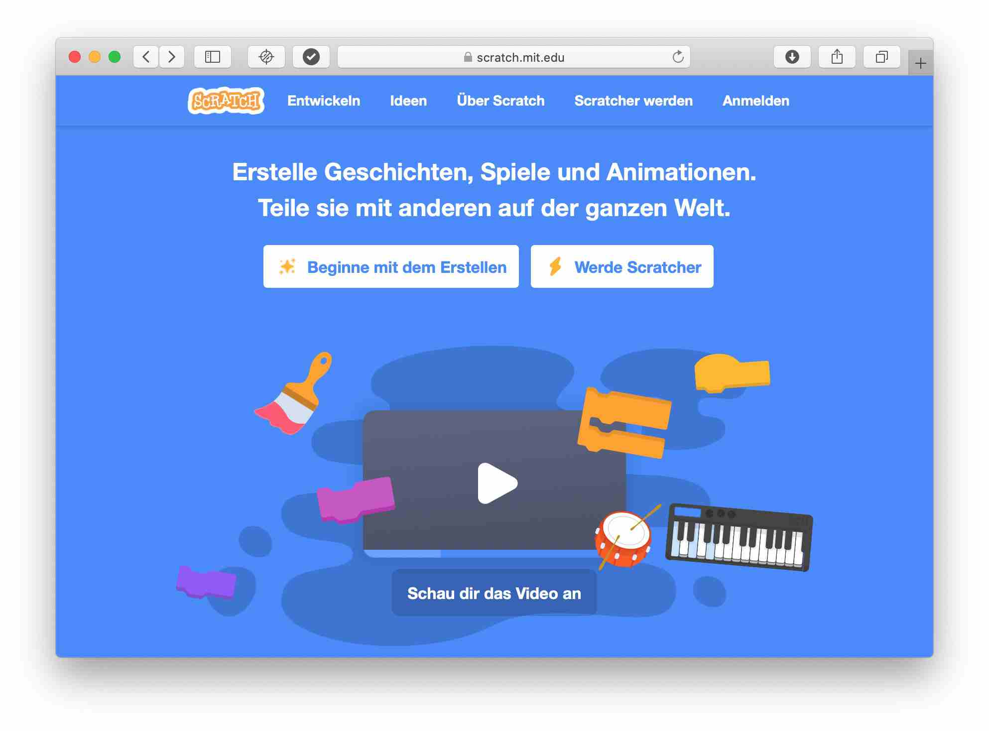 SCRATCH IM BROWSER Tutorial mit Schritt für Schritt Anleitung