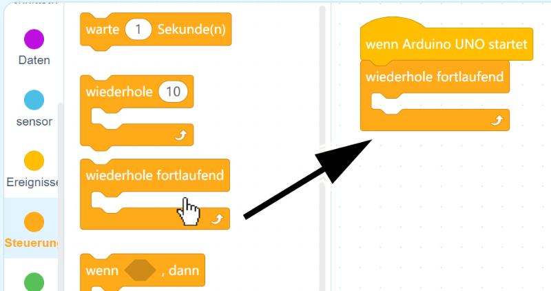 Arduino mit mBlock - Endlosschleife