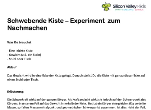 Erdanziehungskraft für Kinder erklärt - Zum Nachmachen