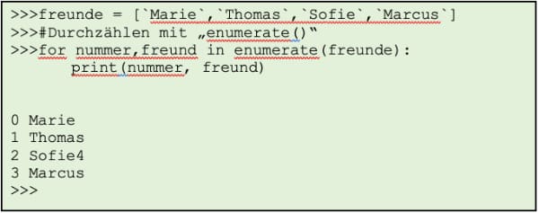 For Schleife in Python: Name mit Nummer
