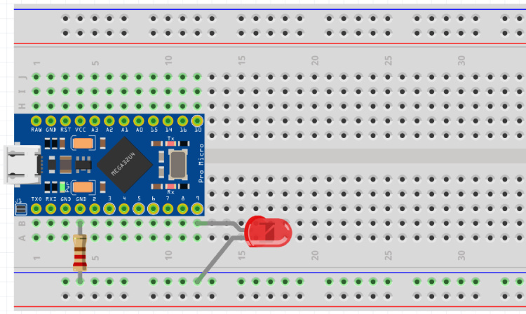 Arduino Pro Micro - Die Schaltung