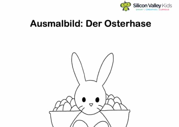 Ausmalbild für Kinder: Der Osterhase