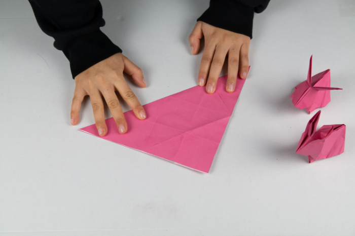 Origami Hase: Diagonal falten