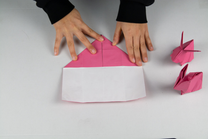 Origami Hase: Spitze falten