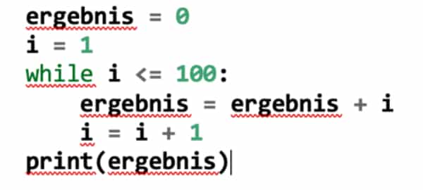 Python IDLE - Das Ergebnis