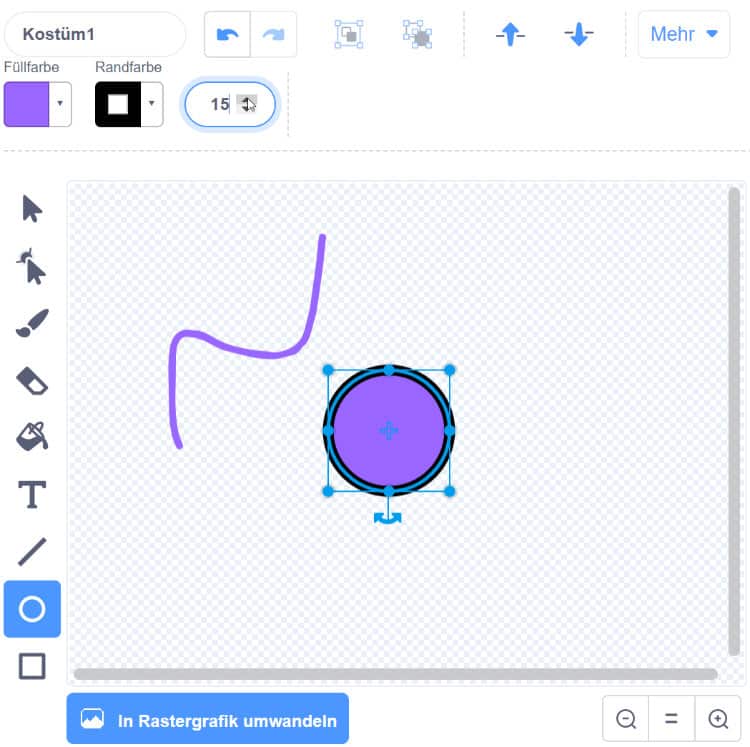 Figuren in Scratch bearbeiten