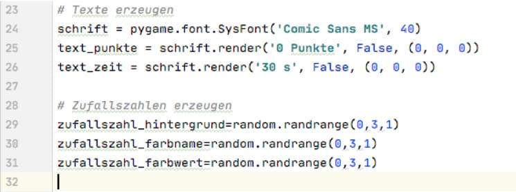 Pygame: Texte erzeugen