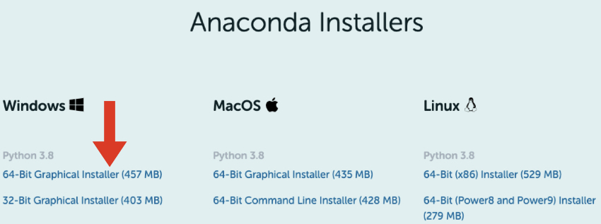 Python Anaconda herunterladen unter Windows