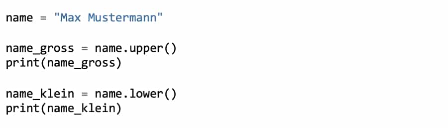 Python Strings umwandeln