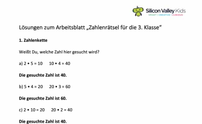 Rätselspaß Klassenstufe 3
