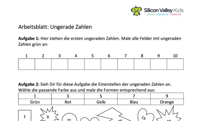 Aufgaben: Ungerade Zahlen