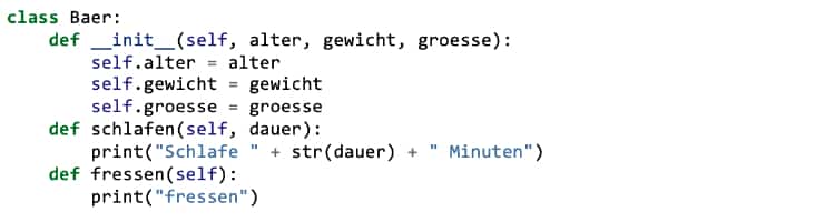 Klassen in Python: Das Aussehen