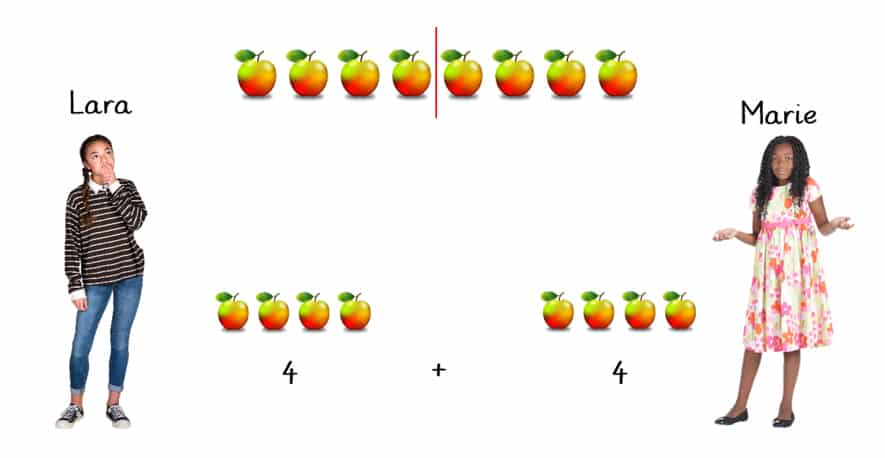 Äpfel halbieren