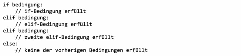 Die Anweisung elif