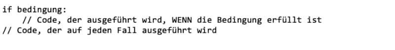 if-Bedingung in Python: Aufbau