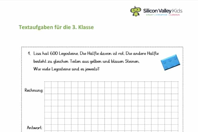 Klassenstufe 3: Sachaufgaben