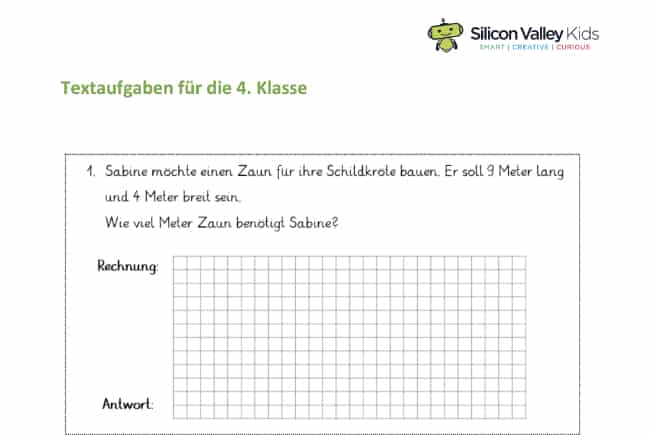 Klassenstufe 4: Textaufgaben