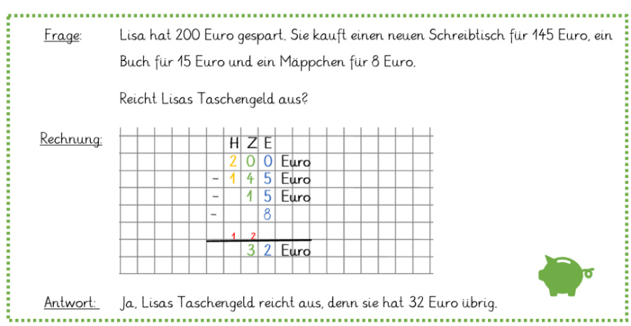 Sachaufgabe Klasse 2