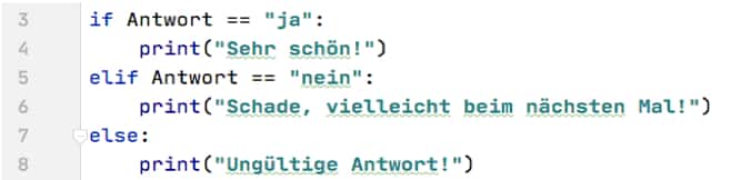 Python Text Adventure: Abfragen definieren
