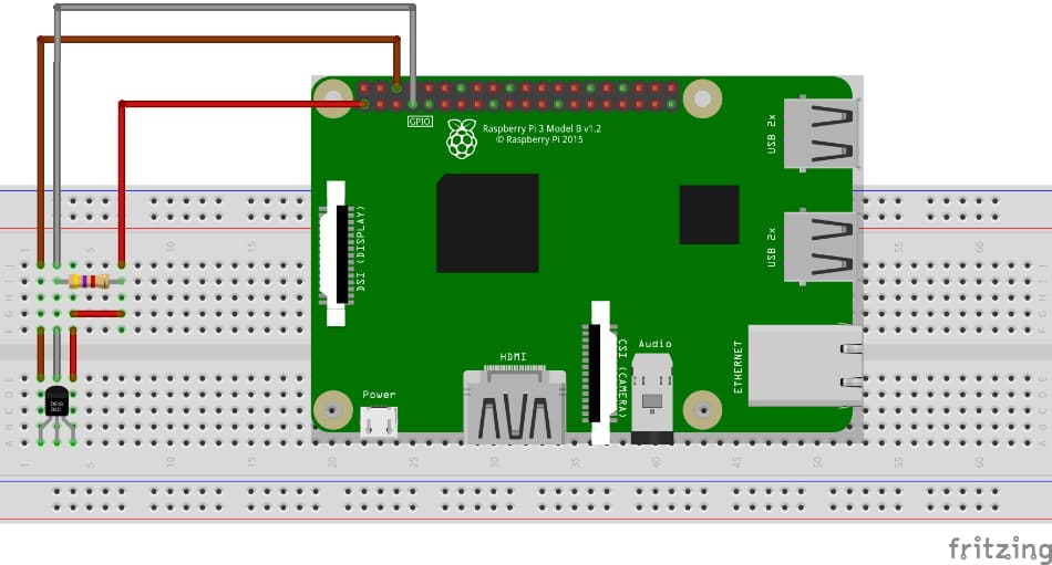 Raspberry Pi Temperatursensor – Der Aufbau der Schaltung