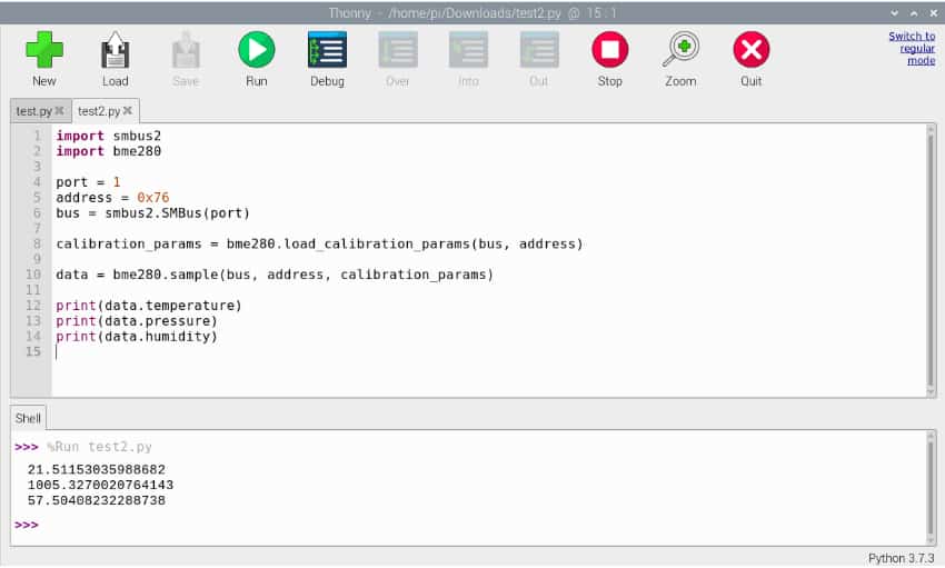 Raspberry Pi Wetterstation – Eine Messung durchführen