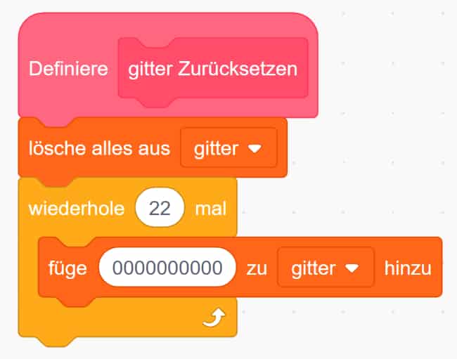 Scratch Tetris – Das Gitter anfertigen
