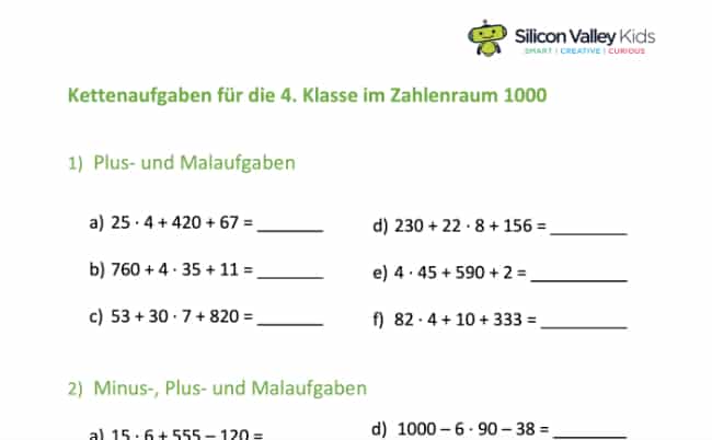 Übung Klasse 4