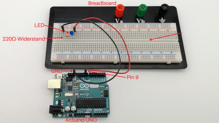 Arduino LED: Aufbau