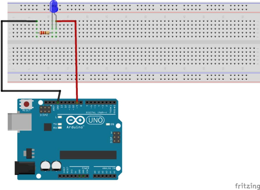 Arduino LED-Schaltung: Eine Zeichung