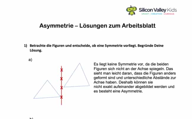 Lösungsblatt Asymmetrie