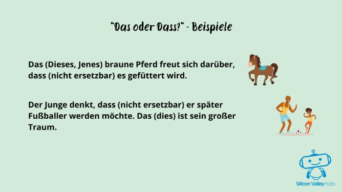 Das oder dass? – Beispiele