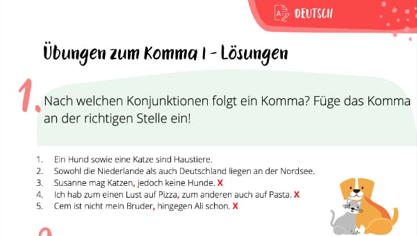 Lösungen Kommasetzung (1)