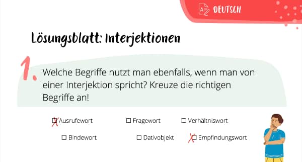Lösungsblatt Interjektionen