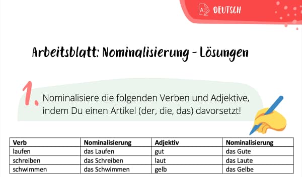 Lösungsblatt Nominalisierung