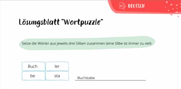 Wortpuzzle Lösung