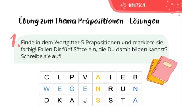Lösungen Verhältniswörter