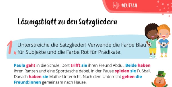 Lösungen Satzglieder