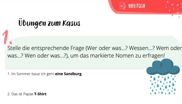 Übungen Kasus