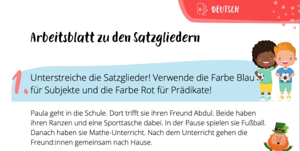 Übungen Satzglieder