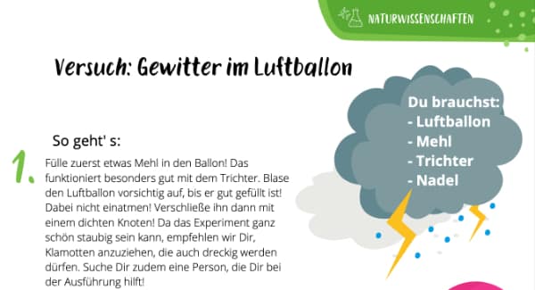 Versuch: Gewitter