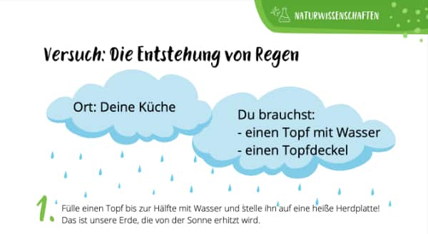 Versuch: Regen entsteht