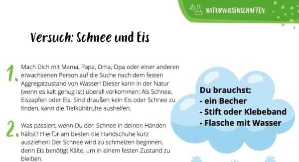 Wasser und Eis untersuchen