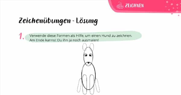 Zeichenübungen für Kinder – Lösungen