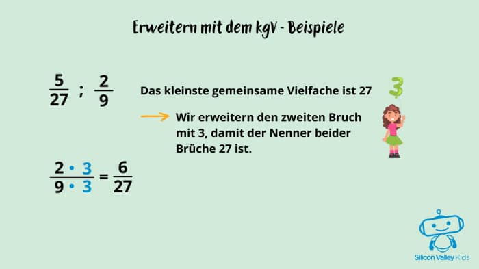 Hauptnenner bilden mit dem kgV