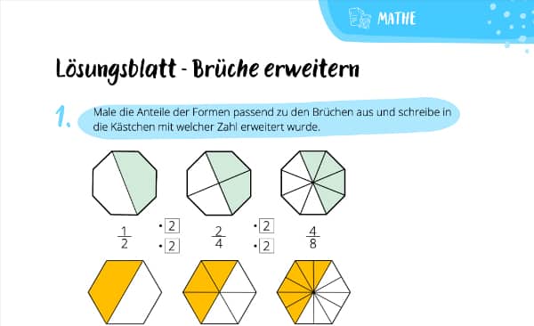 Lösung – Erweiterung von Brüchen