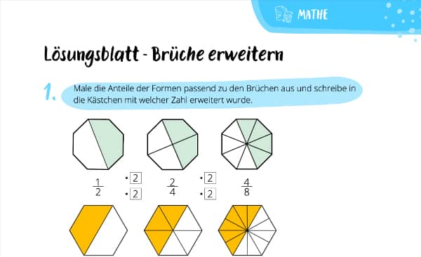 Lösung – Erweiterung von Brüchen