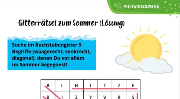 Lösung Rätsel Sommer