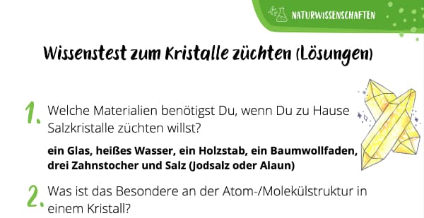 Lösungen: Kristalle züchten