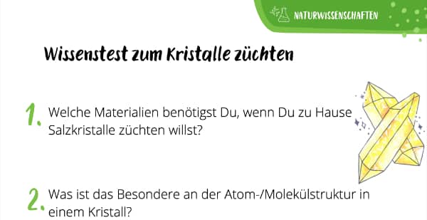 Quiz: Kristalle züchten